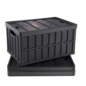 fathersdaygift VEVOR Collapsible Storage Bins with Lids, 65L 3 Packs, Folding Plastic Stackable Utility Crates with Handles, Large Heavy Duty Containers for Clothes, Toys, Books, Snack, Shoes, and Grocery Organizing