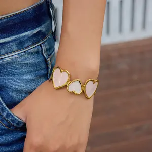 B101 Titanium Steel Love Heart Bangle