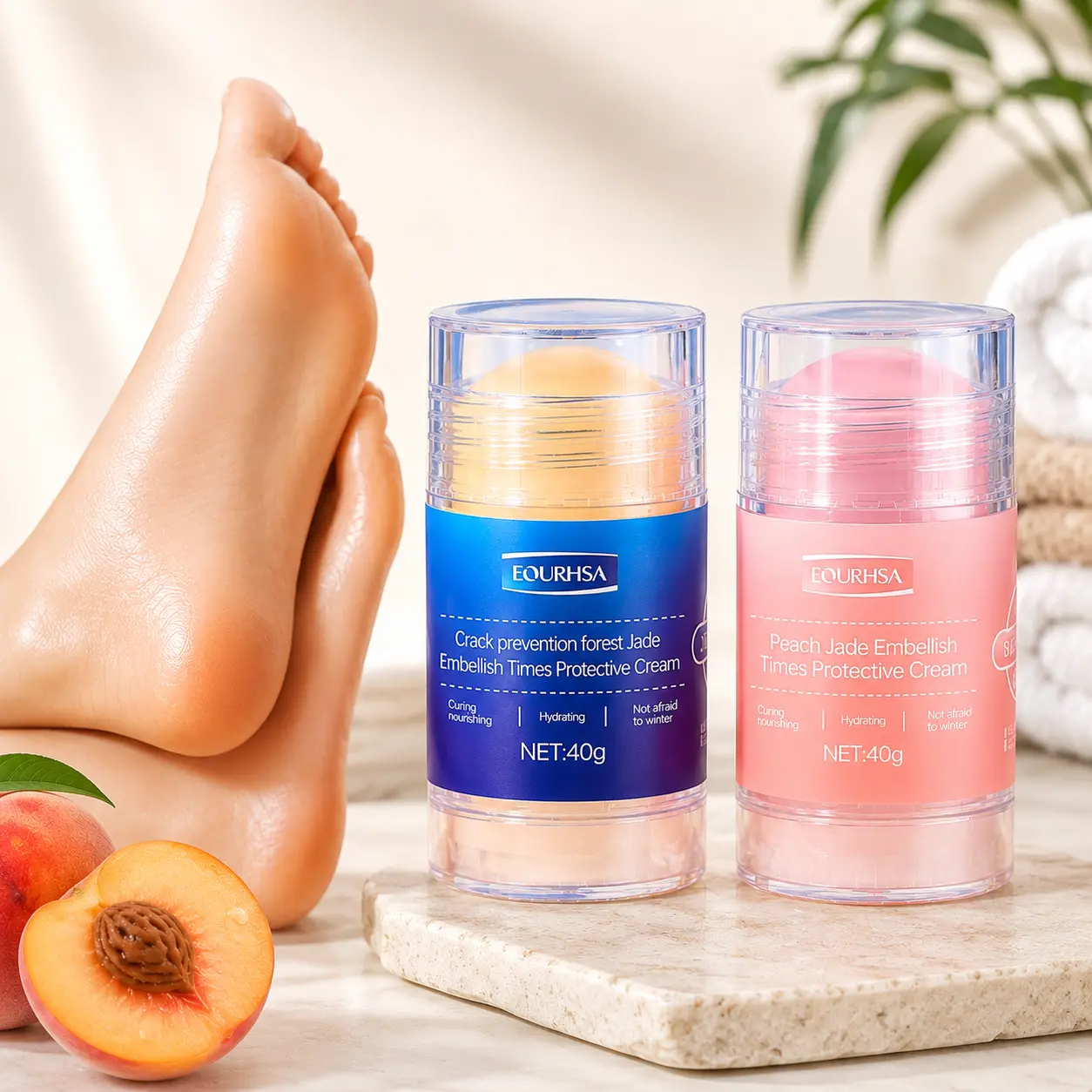 Buy 1 Get 1,Foot Care Cream,Anti Cracked Foot Cream,Moisturizing,Anti Crack,Softening and Nourishing Cream for Dry,Cracked Feet,Remove Dead Skin and Moisturize Dry Skin Nails Moisturizer Healing Foot footbalm fix moisturizer Moisture Hydrate,Mother Gift