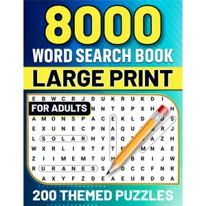 Big Multi-Themed Word Search Book for Adults & Seniors 200 Themed Word Find Puzzles with Solutions (Anti-Eye Strain)