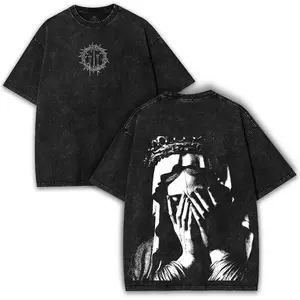 valentine shirts Gothic Crown of Thorns T-Shirt: Washed Heavy Cotton Vintage Graphic Tee