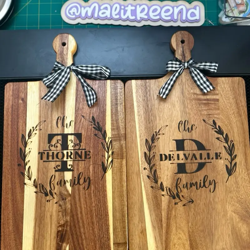 Custom Name Engraved Cutting Board, Personalized Kitchen Prep Tool for Home Use