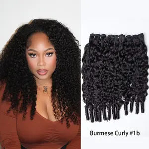 [Wequeen] Burmese Curly & Deep Wave Human Hair Bundles Set (3pcs) + Free 18” Burmese Curly Bundle | 100% Human Hair | Soft, Natural, Full Look