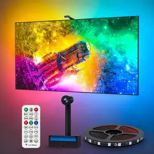Mother's Day Gift— LED TV Backlight — 11.8ft RGBIC LED Strip, Compatible with 55–65 Inch TV; A Top Choice for Home Decor, Featuring Remote Control Support and Music Synchronization