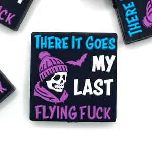 1pc There Goes My Last Flying F*** Silicone Focal Beads - Funny Crafting Supplies Beaded Chilling Charm