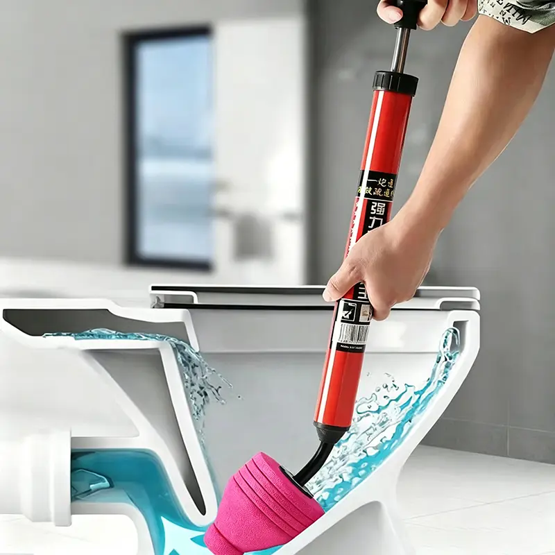Manual Air Pressure Toilet Plunger - Sink Plunger, Vacuum Drain Unclogging Tool for Camping Bathroom Kitchen Sewer Pipe (Sports & Outdoor Personal Care Accessory), Manual Operation