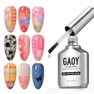 GAOY 16ml Nail Foil Glue, High Adhesion Foil Transfer Gel for Nail Art Stickers, Soak Off UV Light Cure Gel Nail Polish