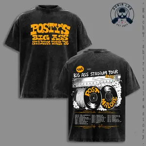 P.Mal0ne Big Ass Stadium Tour 2026 Graphic T-Shirt, Country Rap Music Fan Tee, Live Concert Inspired Design, Double-Sided Acid Wash Cotton Shirt, Vintage Oversized Streetwear, Lightweight Casual Unisex Top, Festival Outfit, Music Lover Gift Apparel