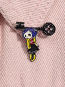 Coraline & the Secret Door Horror Fantasy Animated Movie Enamel Pin Cartoon Anime Character Caroline Alloy Brooch Lapel Backpack Badge Fashion Jewelry Accessories Gift for Friends