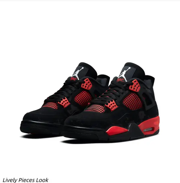 Unisex Black Red Contrast Mid Top Basketball Sneakers Breathable Mesh Panel Upper Shock Absorbing Cushion Sole Lace-Up Sport Trainers Classic Two-Tone Fashion Street Athletic Footwear For Men Women Daily Wear