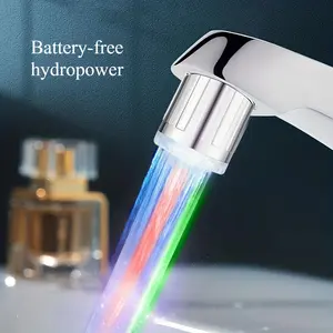 LED Light Faucet, Color Changing Water Saving Faucet, Temperature Sensor Night Light Faucet, Kitchen Bathroom Faucet, Bathroom Sink Faucet, Home Supplies, High Arc Faucet
