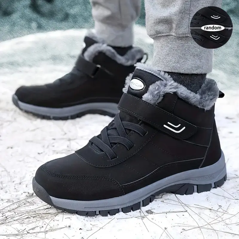 Women's winter boots, non-slip and waterproof, suitable for winter walking and hiking, unisex hunting boots, cycling boots, snow boots for wide toes, unisex warm boots, plush-lined warm ankle boots