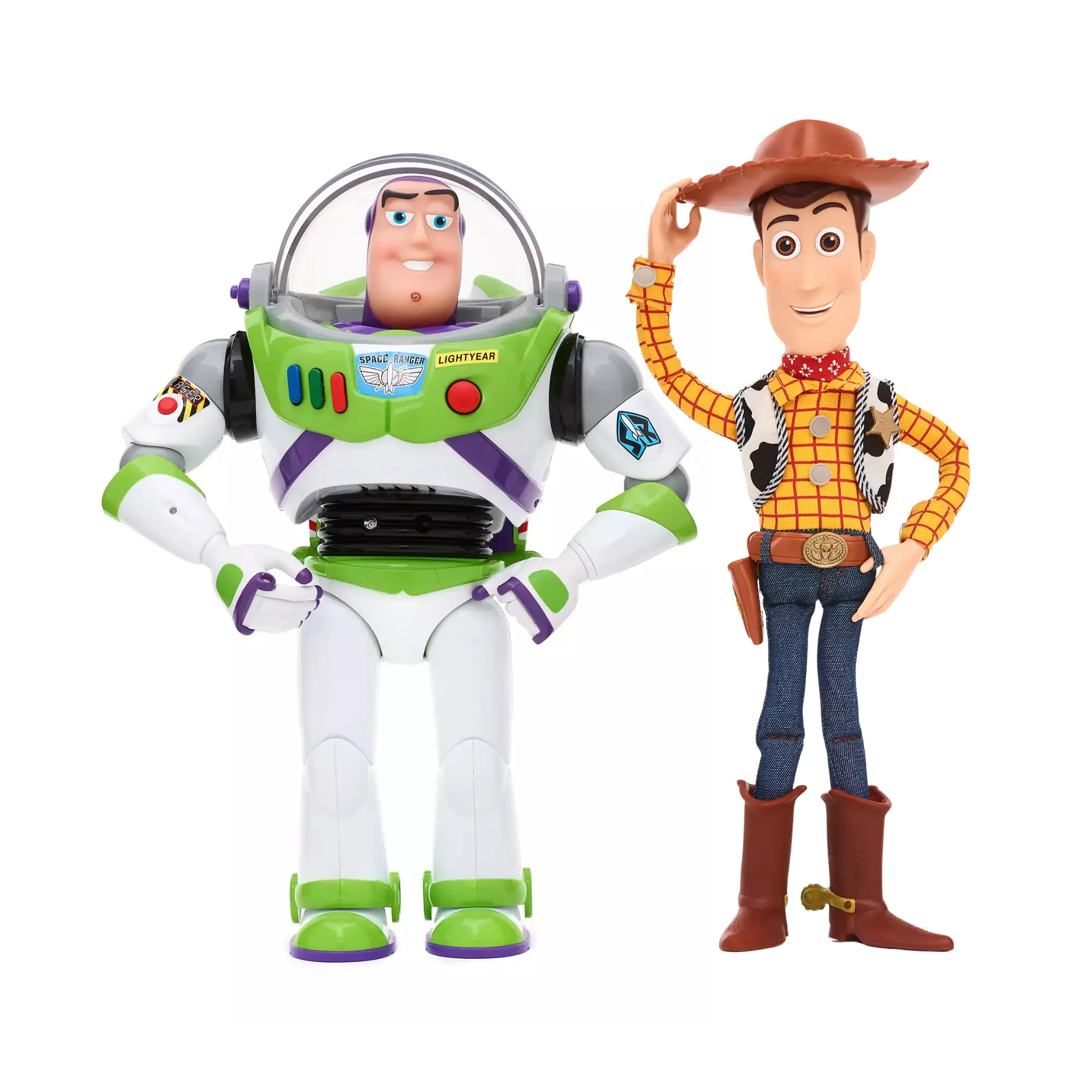 Disney Store Toy Story Interactive Talking Action Figure Bundle, 15", Woody, Buzz Lightyear, Slinky Dog Disney Store Toy Story Interactive Talking Action Figure Bundle, 15", Woody, Buzz Lightyear, Slinky Dog