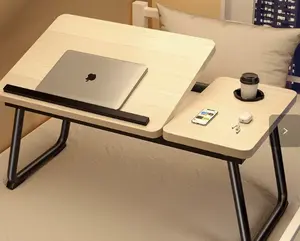 Lap Desk Folding with Cup Holder Adjustable Portable Laptop Desk for Bed, Couch, Floor Multi Functional Work and Reading Table for Students and Remote Workers