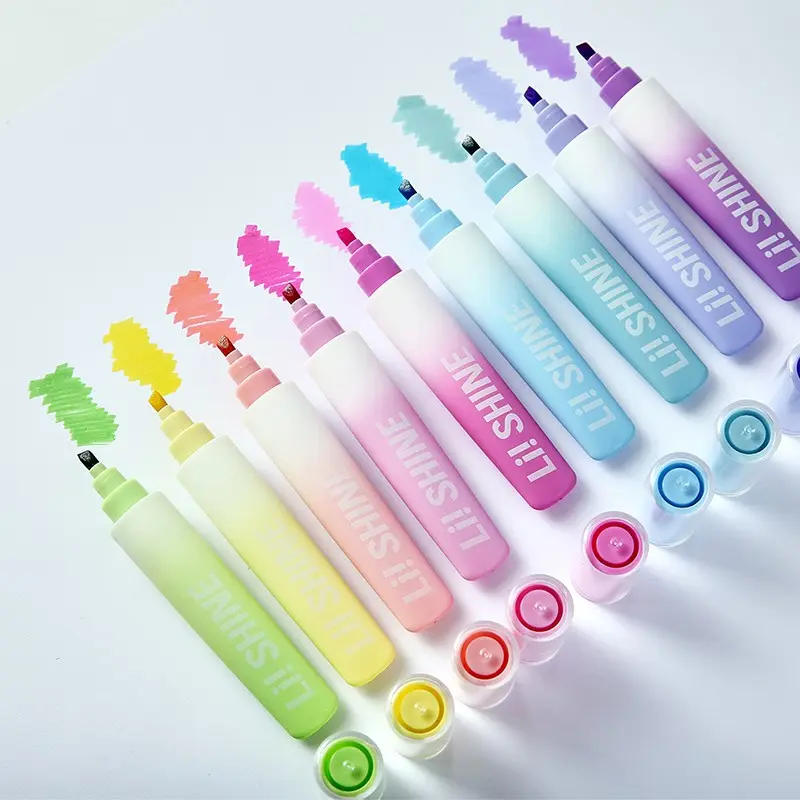 3 Pack Fluorescent Markers, Ideal for Daily Highlighting, Drawing Graffiti, Note-Marking Pens, Office & School Supplies Gift