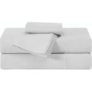 Hedi Twin XL Sheet 3-Cooling Deep Pockets Premium with 1 Pillow Sham Machine Washable Lightweight for Dorm, Twin XL, Grey