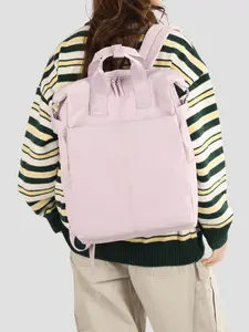 1pc  Backpack solid color women's backpack zipper closure fashionable, versatile, casual and simple, suitable for college students' campus travel, commuting, shopping women's backpack