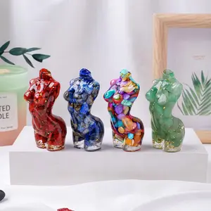 Natural Crystal Stone Female Statue, Crystal Carvings, 1 Count Reiki Healing Figurine, Unique Crystals, Feng Shui Decor for Home Office, Home Decor, Room Decor, Ornaments, Interior Decoration Accessories