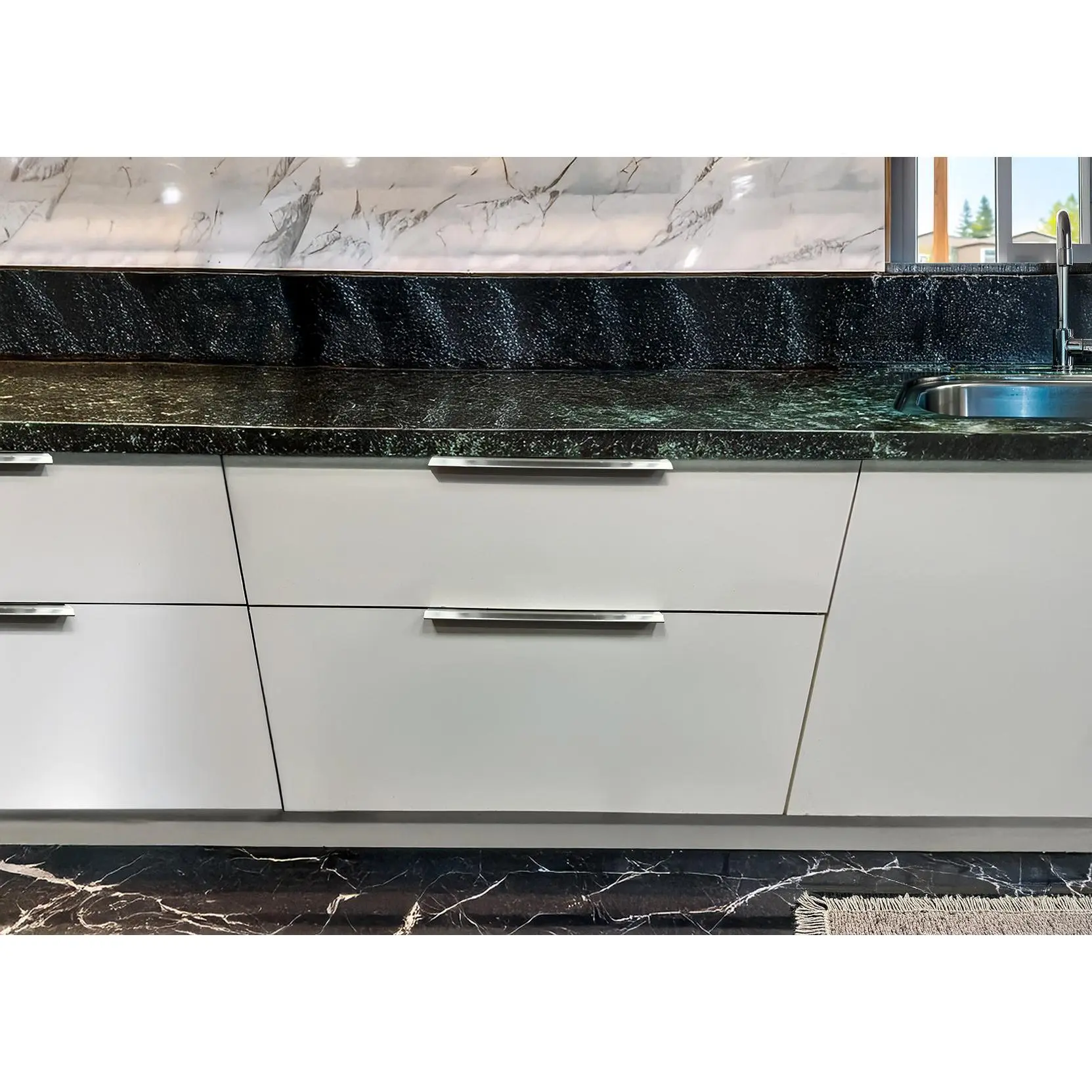 Brushed Grade 304 Stainless Steel Kitchen Cupboard Cabinet Finger Edge Pulls, Available in 1.5" to 24", Multi-Packs Options (1,2,5, or 10)