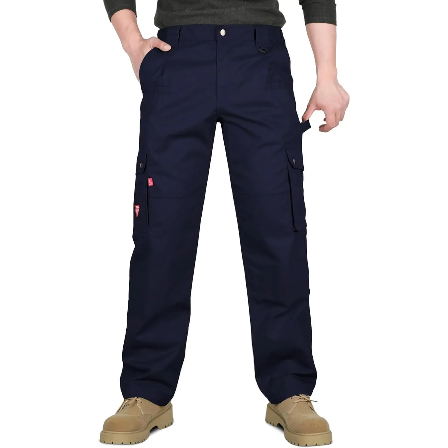 FR Pants for Men Flame Resistant Pants 7.5oz Lightweight (9 Pockets) Multi-Pocket Pants(Gift)