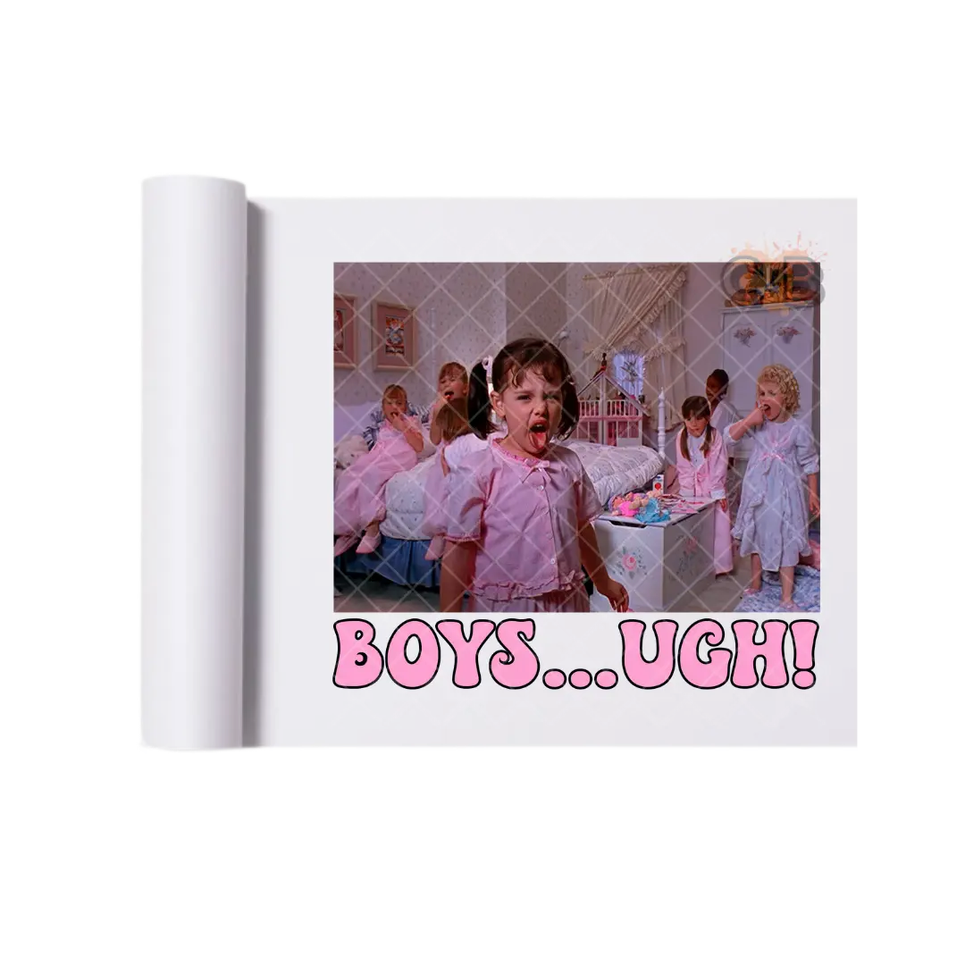 Boys...UGH! DTF Transfer Decor Poster