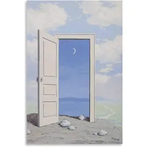 Rene Magritte Wall Art， Surrealist Canvas Wall Art Canvas Poster  Decorative Bedroom Modern Home Canvas Poster s. (14) Decorative Mural Canvas Poster Unframe-. 12x18inch(30x45cm) Colorful Light Gifts Decoration Painting Star Print Ornaments