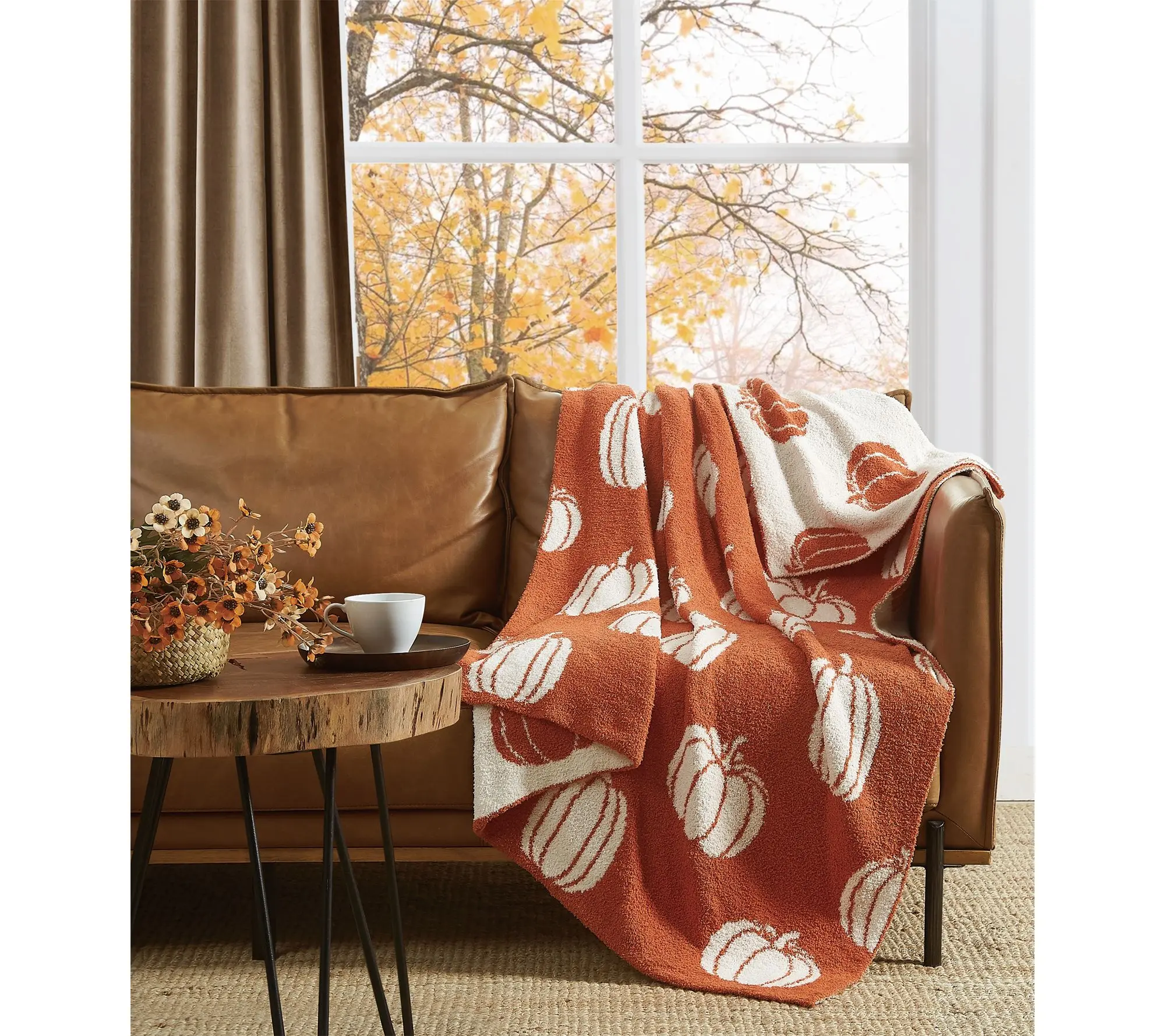 Truly Soft Cozy Pumpkins Reversible 50x70 Throw Truly Soft Cozy Pumpkins Reversible 50x70 Throw