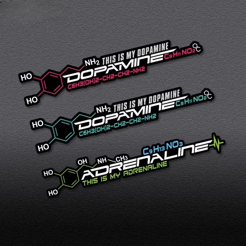 2-piece road bike dopamine molecule riding frame sticker - long scratch covering motorcycle sticker, helmet bike sticker