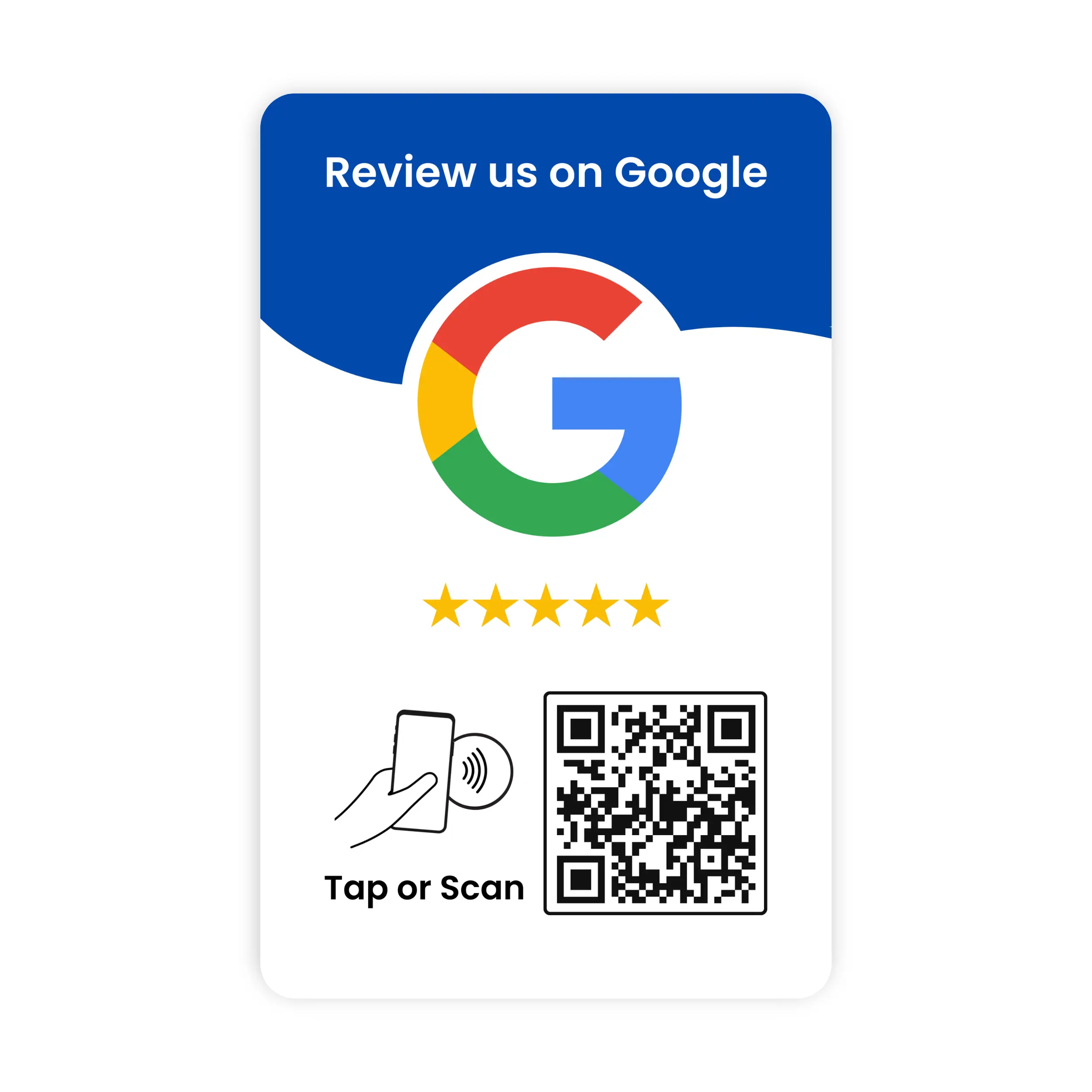 NFC & QR Code Tap Business Review Card, Tool For Business Credibility Boost, Converts Happy Customers Into Reviewers