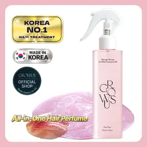 GROWUS Hair Perfume Damage Therapy Leave-in Treatment EX Due Rose 8.45 fl oz 250ml Spray for Severely Damaged Hair with Pearl Extract & Seaweed Complex for Shiny Healthy Hair