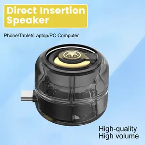 Lentorgi Mini Portable Speaker, Wireless Plug-in Speaker,Cell Phone Speaker Amplifier with Type-c Audio Interface,for Phone/Pad/Tablet/Computer,Gift for Men/Women