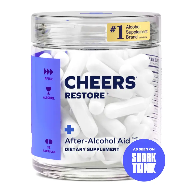 Cheers Restore | Supplement with DHM + L-Cysteine | 12 Doses | 36 ct Cheers Restore | Supplement with DHM + L-Cysteine | 12 Doses | 36 ct