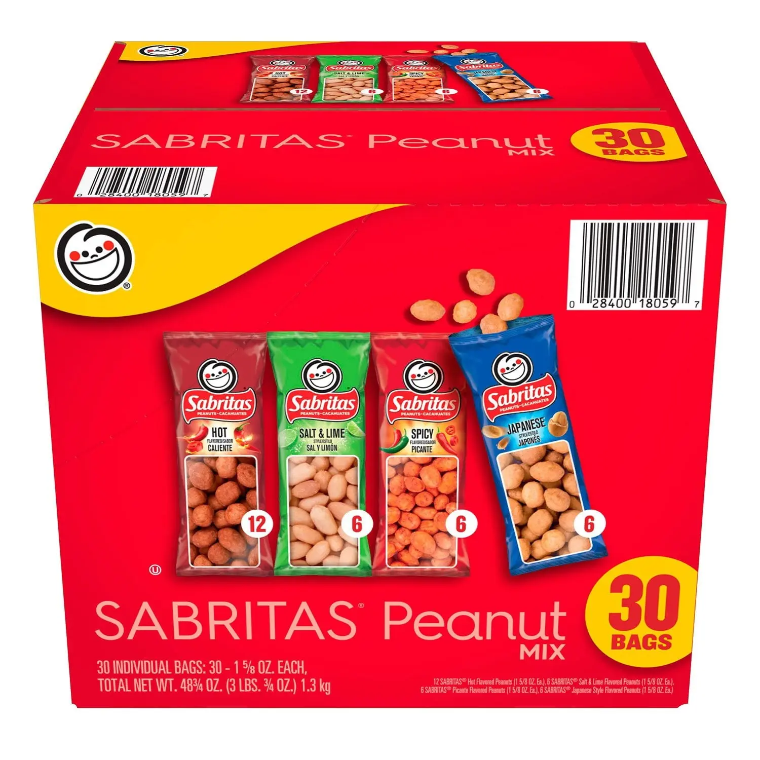 Sabritas Variety Pack Peanuts, 30 pk. Sabritas Variety Pack Peanuts, 30 pk.