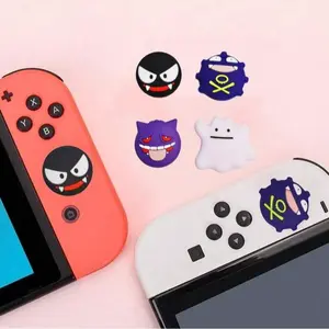 4PCS Cute Cartoon Kawaii Silicone Joycon Thumb Grip Caps, (GAME/Cartoon Theme) Joystick Covers for Switch / OLED / Switch Lite Switch Game Accessories Birthday Christmas Gifts