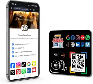 Smart NFC Sticker – Digital Business Card – No Monthly Fee – Editable Profile link tap card nfc chip