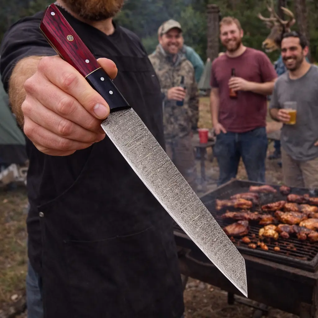 Custom Hand Forged Elite Damascus Steel Blade Chef Knife Professional Kitchen Knife
