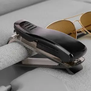 Universal Car Visor Clip Organizer, Quick-Release Dual Slot Holder for Sunglasses, Cards, Tickets & Essentials. Multi-Functional Vehicle Storage Solution, Durable Auto Accessory for Dashboard & Sun Visor Organization.