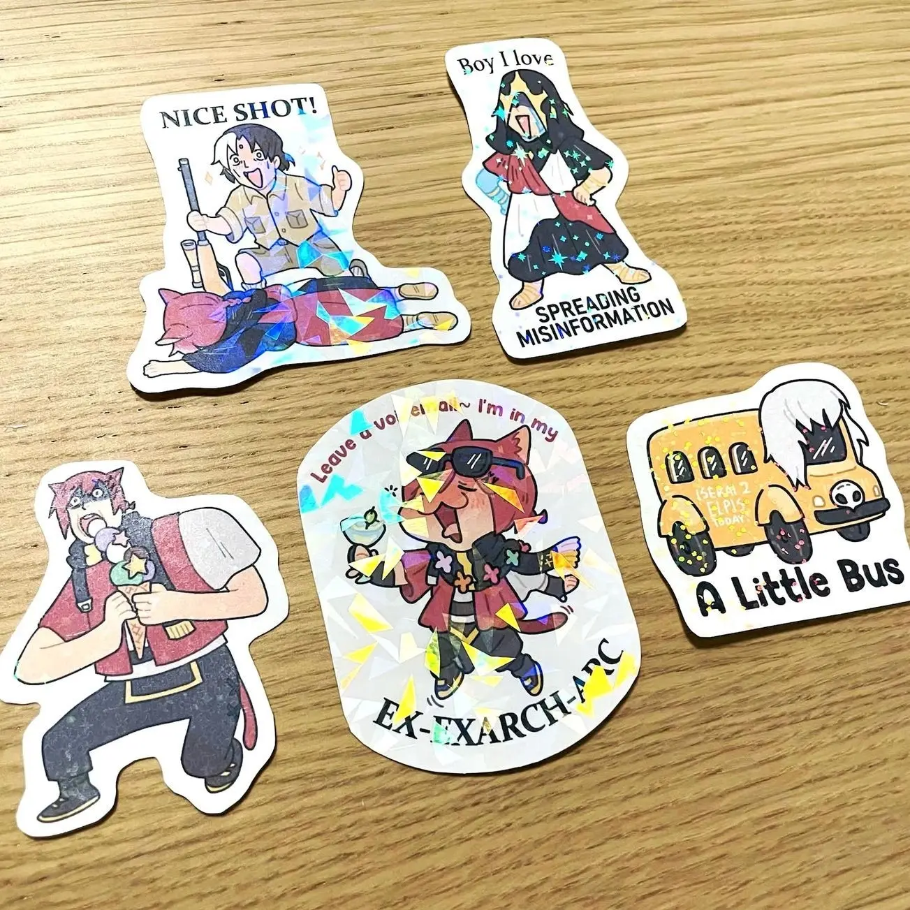 5 ops (not combo 5) Cursed FFXIV Stickers