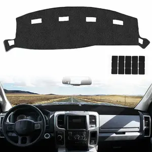 Motorbymotor Custom Fit Dashboard Cover for 2002-2005 Dodge Ram 1500/2500/3500, Black Polyester Interior Car Accessory, UV Protection, Non-Slip Pad, Easy Install Truck Accessory, Carpet Sunshield