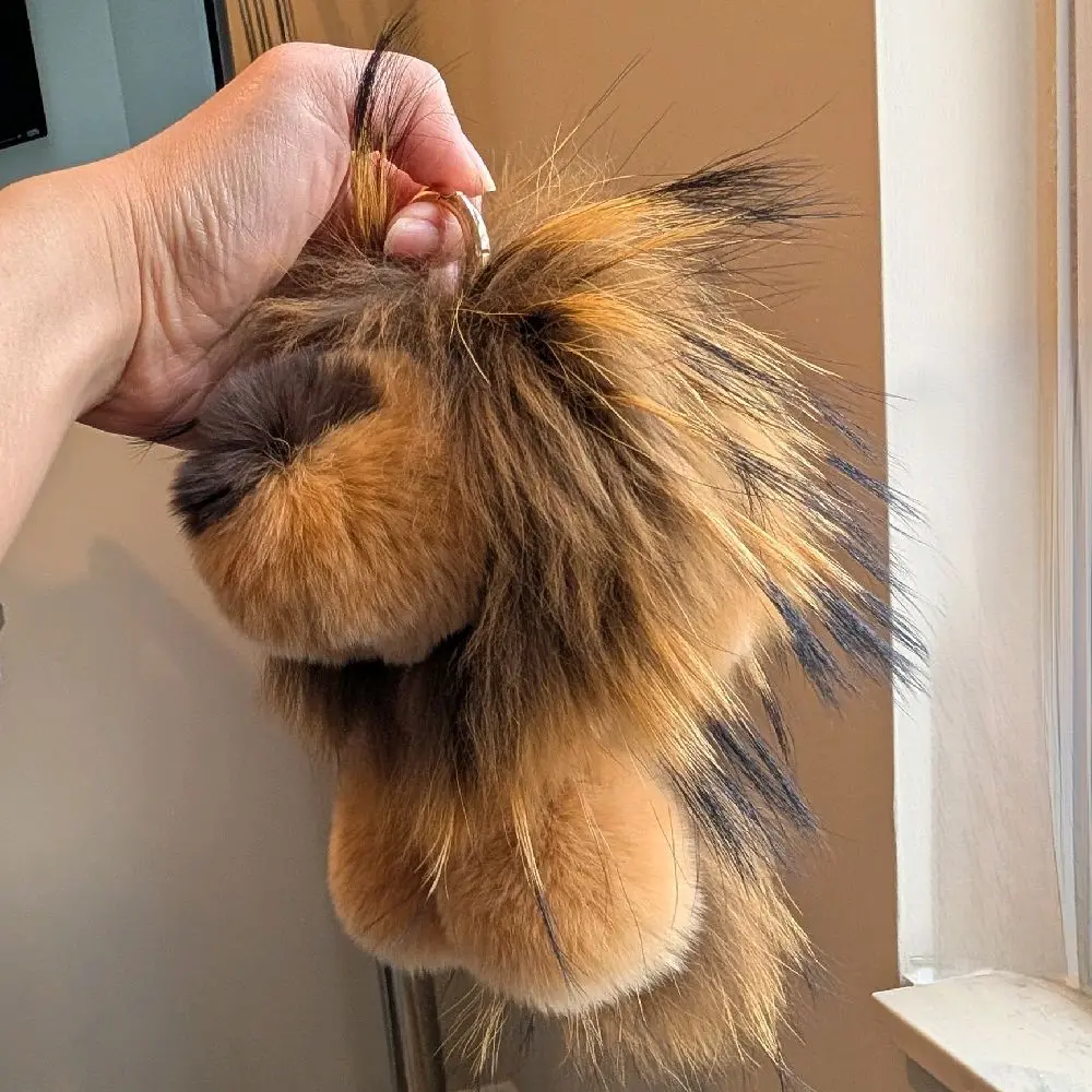 Keychain Big Adorable Hairy Lion the Jungle to Your Purse Bag Design Unique Accessory
