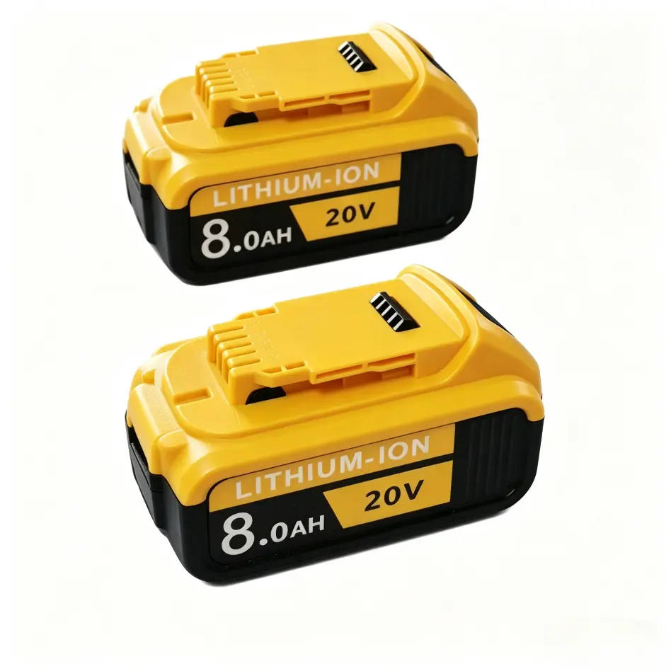 2-Pack DeWalt Battery Replacement 20V Max Lithium Ion，compatible with DeWalt DCB200, DCB205, 204,206,208,cordless power tools.