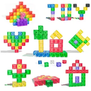 Magnetic Building Blocks Toy Magnetic Tiles Stacking for Kids Aged 3-7 Years, Montessori Educational Learning Toy, Unisex Christmas Gift for Children