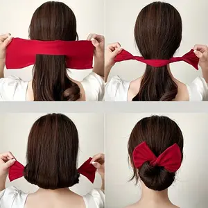 1pc Lazy Twist Clip Ladies Hair Coiler Fluffy Clip Marble Head Coil Hair Tie Hair Pod Head Bow Head Bow Headdress Women Magic Coil Hair Accessories Elastic Hair Accessory Hair Bows