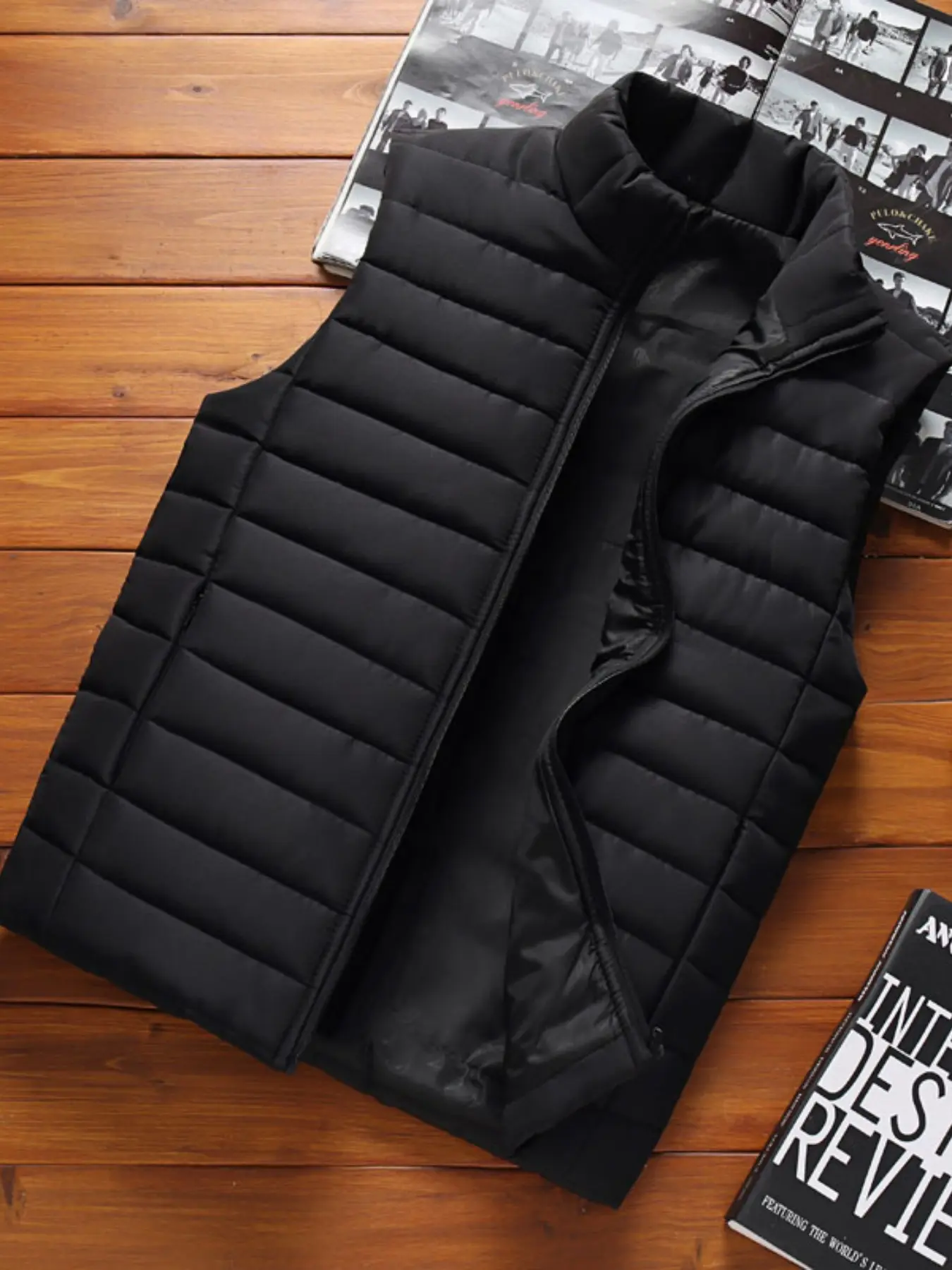 Men's Sleeveless Vest Gilet Jacket Winter Fashion, Men's Cotton Padding Vest Coat, Men's Stand Collar Warm Vest Clothing