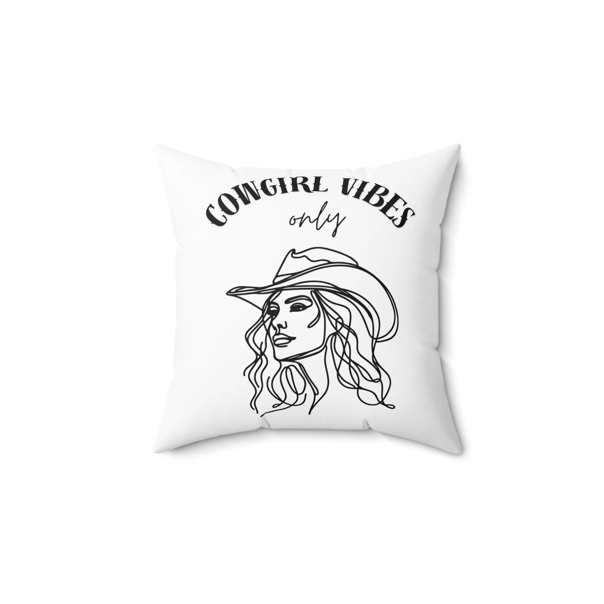 Cowgirl Vibes Square Pillow, Boho Decor, Western Home Accent, Cowboy Style Cushion, Gift for Cowgirl