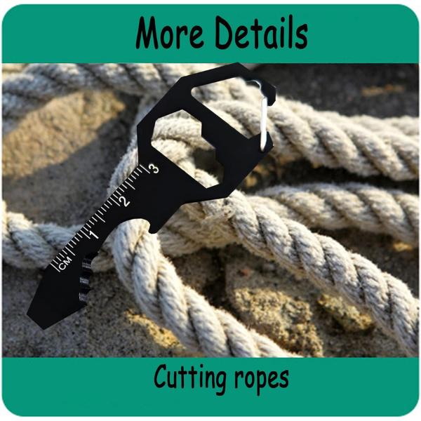 2PCS Keychain Multi Tool – EDC Essential Solid Compact & Convenient Multi Functional Design with Keychain for Everyday Carry