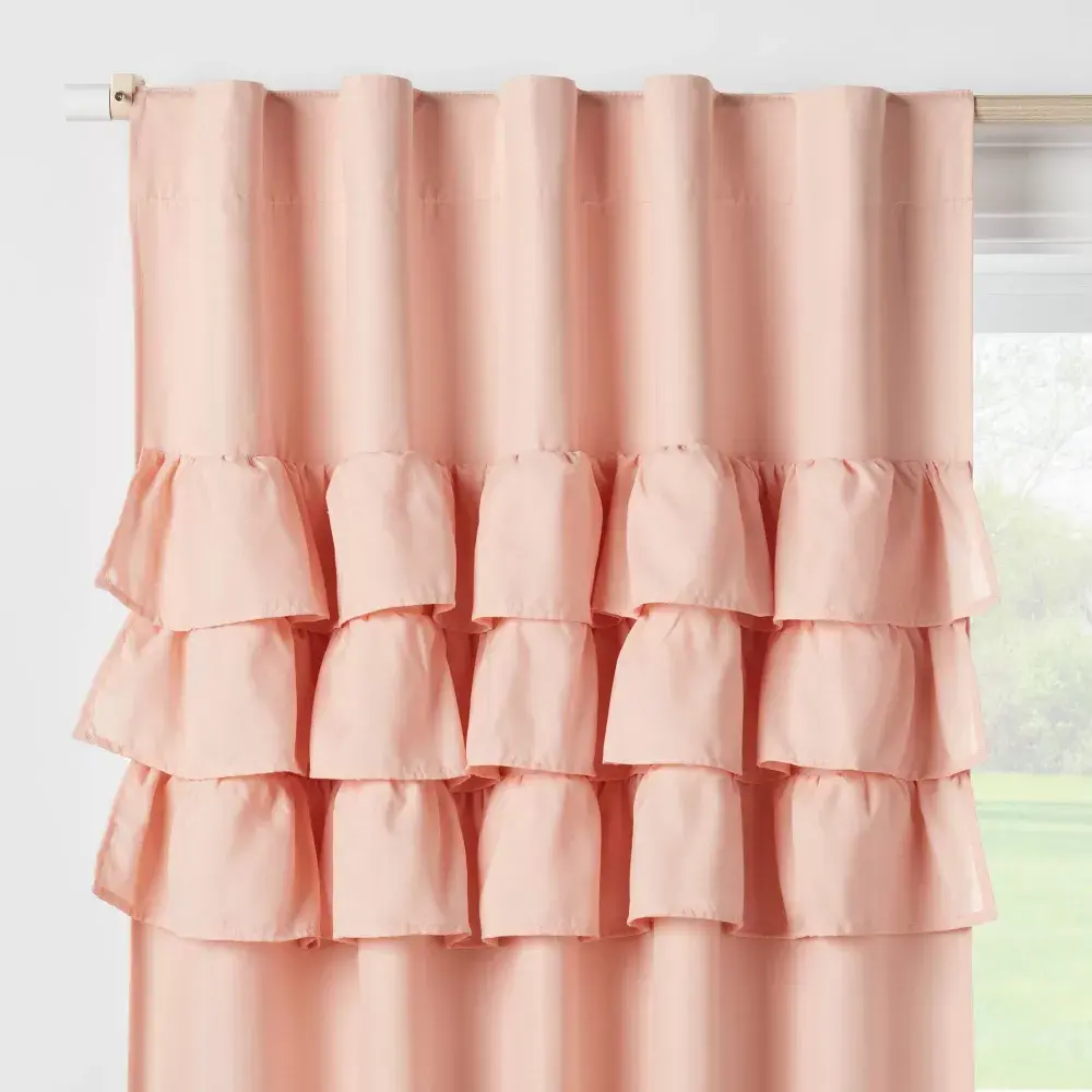 Ruffle Blackout Kids' Curtain Panel - Pillowfort