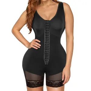 EOMENIE Women's Fajas Colombianas Shapewear Tummy Control Full Shapewear Butt Lifter with Zipper Crotch Hooks & Eyes Closure Anti-Roll Silicone Strips Adjustable Fit