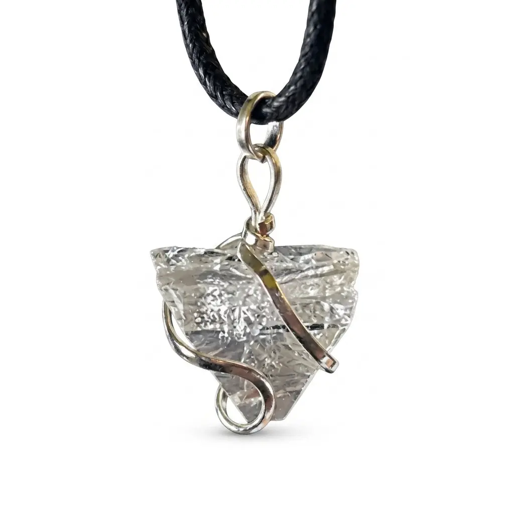 Apophyllite Wire Wrapped Pendant — Crown &amp; Third Eye Crystal Jewelry