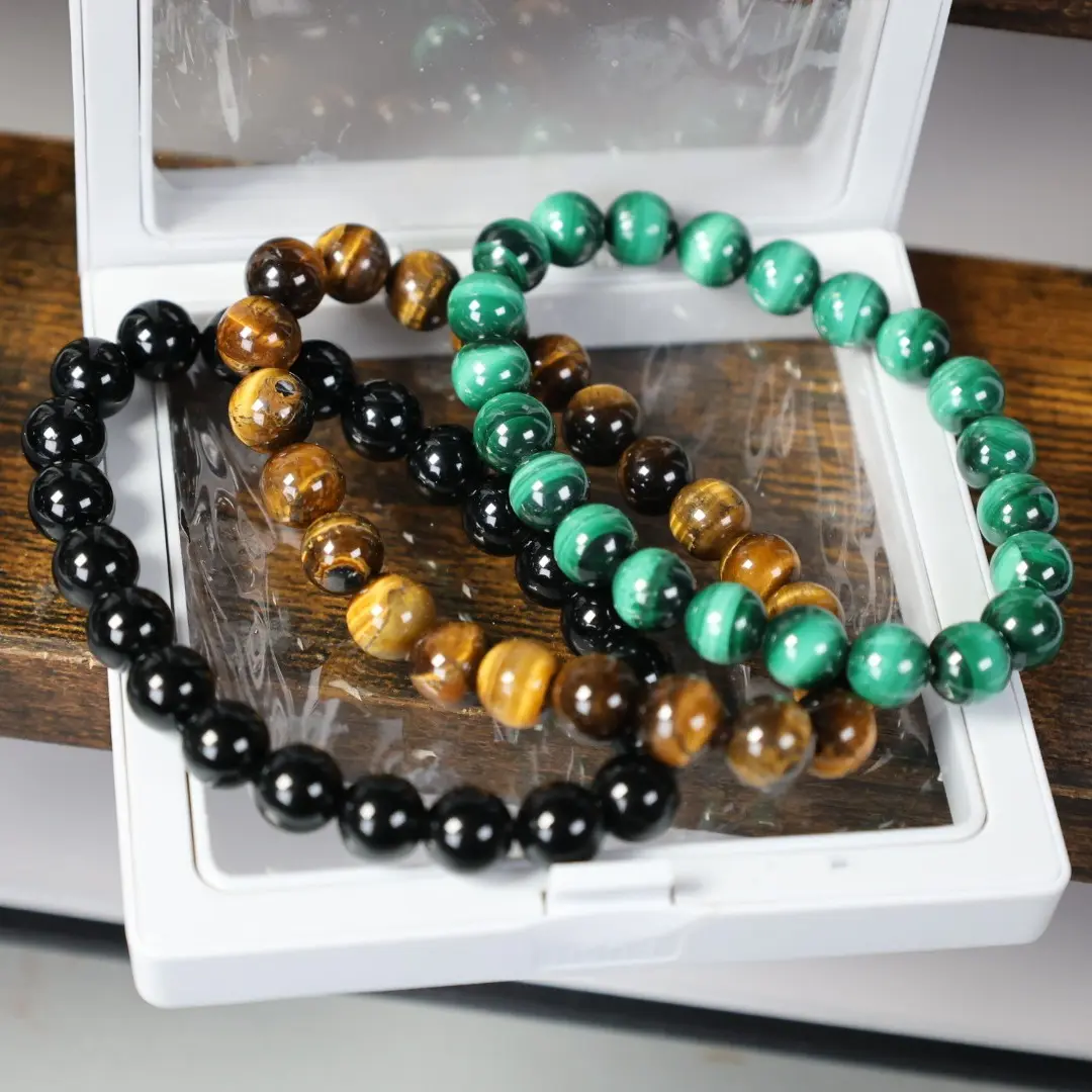 Genuine Crystal Trio Bracelets – Empowerment in Every Stack!